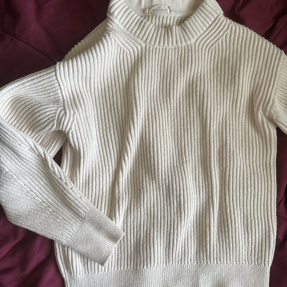 Cozy Cream Ribbed Sweater everlane